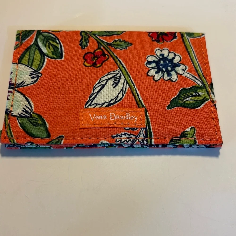 Vera Bradley cloth flowered card holder NWOT